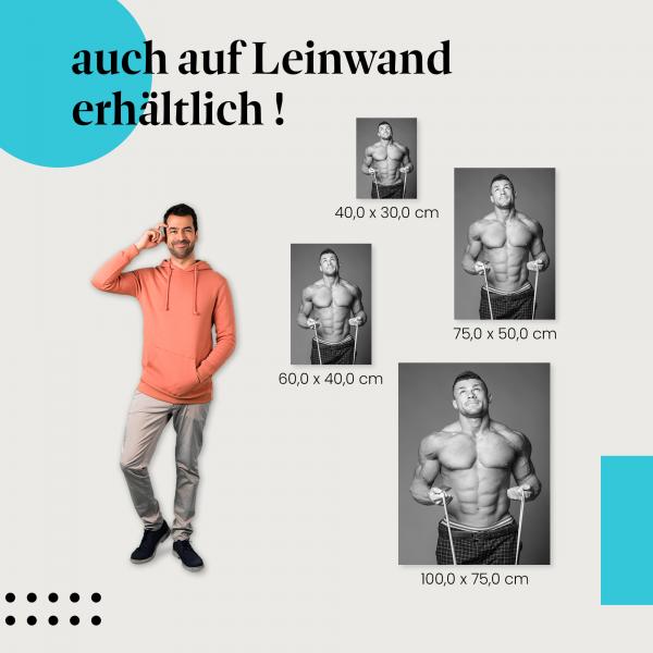 "Krafttraining mit Fitnessband" Leinwandbild. Finde die ideale Größe für dein Zuhause & setze Akzente mit Kunst!